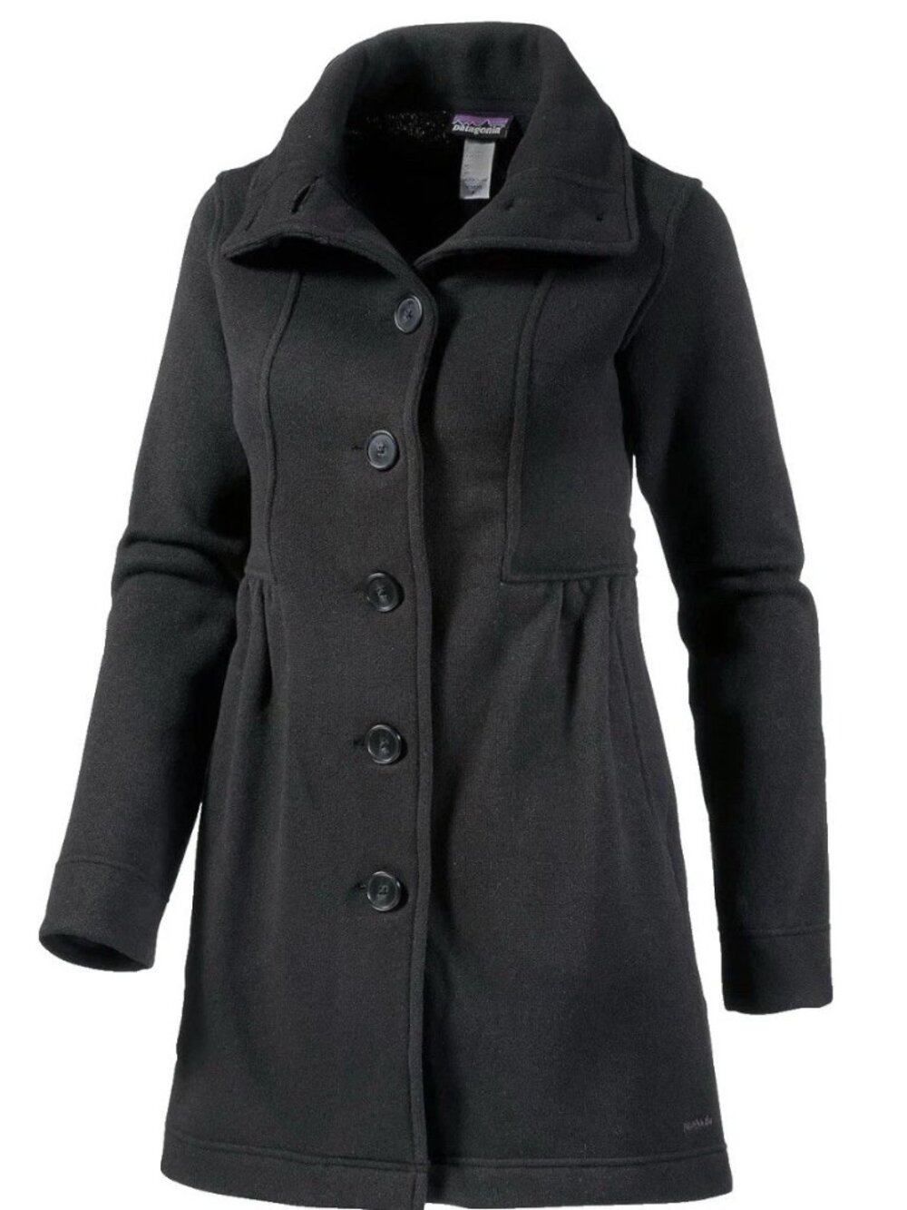 Patagonia Black Wool-Blend Pea Coat